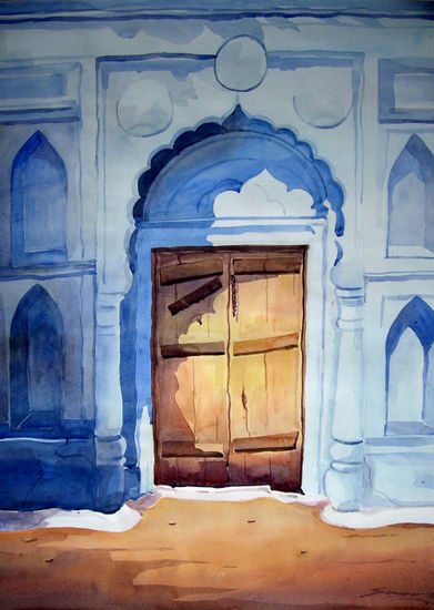 Beauty of Door in India Acuarela Papel Otros