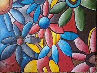 Flores Acrylic Canvas Floral Painting