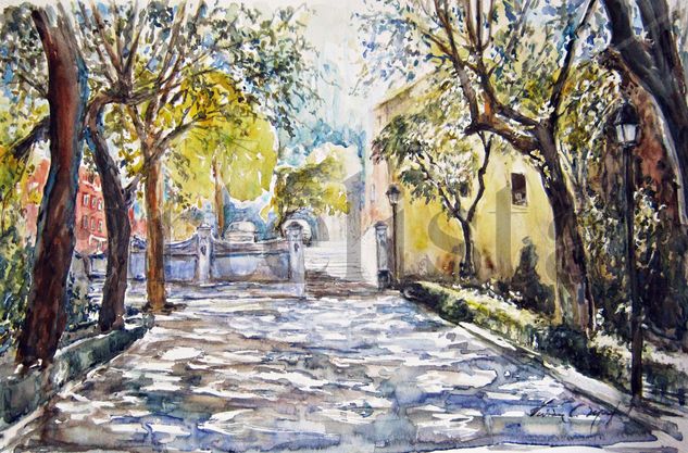 El Parque del Beso, Xativa Watercolour Paper Landscaping