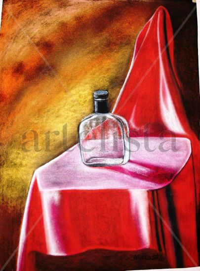 LA BOTELLA Pastel Paper Still Life Paintings