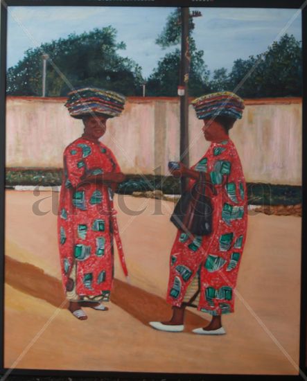 F01 Las vendedoras (2012) Oil Canvas Figure Painting