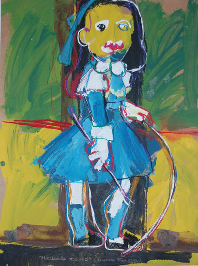 Homenaje a Renoir II Mixed media Paper Figure Painting