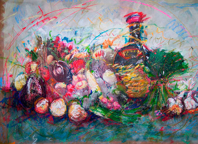 Composicion sin titulo IX Mixed media Textile Still Life Paintings