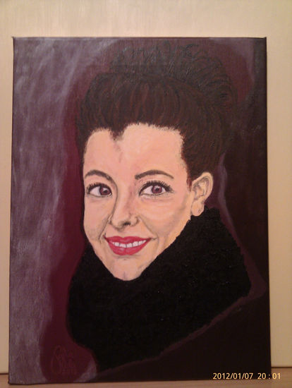 Una joven Acrylic Canvas Portrait