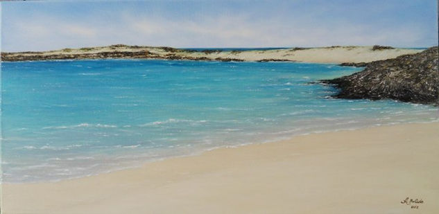 Playa la Concha (El Cotillo-Fuerteventura) Oil Canvas Marine Painting