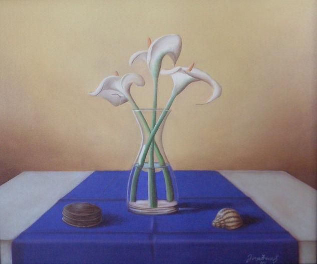 calas con caracol Oil Canvas Still Life Paintings