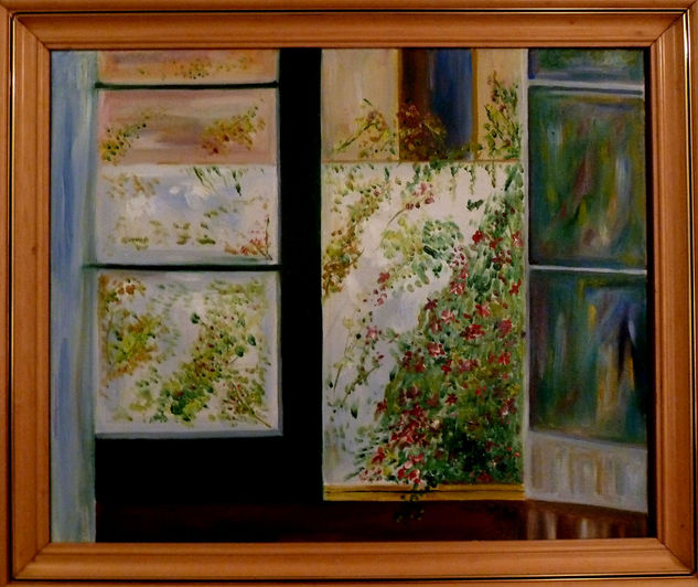 Ventana del estudio Oil Canvas Landscaping