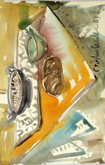 Pan Watercolour Paper Still Life Paintings