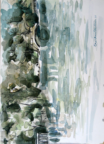 Parque de la Independencia / Rosario Watercolour Paper Landscaping