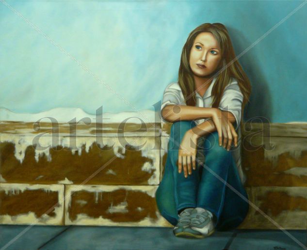 Adolescencia Oil Canvas Figure Painting