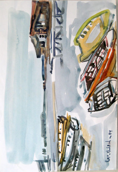 Botes / estudio dos Watercolour Paper Marine Painting