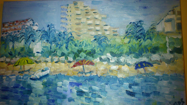 playa en el mar menor Oil Canvas Landscaping