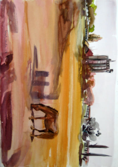 Silos David y caballo Watercolour Others Animals