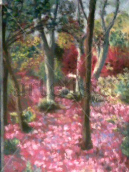 jardin el Capricho Pastel Papel Paisaje