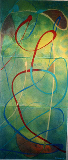 abstracto-lineas danzantes Mixed media Canvas Others