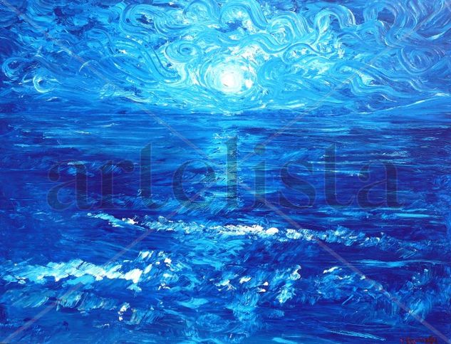 Atardecer Acrylic Canvas Marine Painting