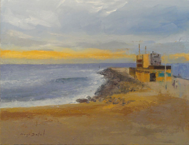 Espigón de Bac de Roda Oil Canvas Marine Painting