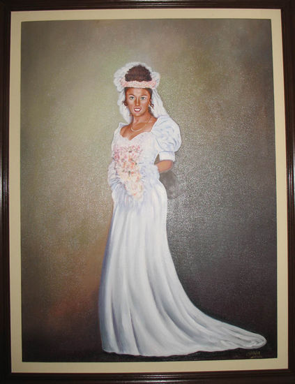 "La Novia" Oil Canvas Portrait