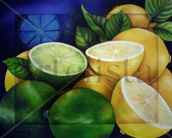 Limones Óleo Lienzo Bodegones