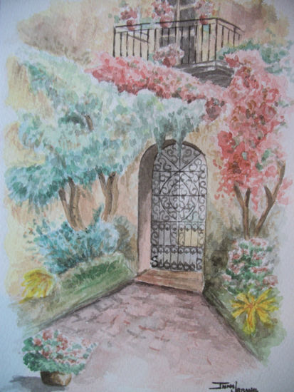 Buganvillas Watercolour Paper Floral Painting