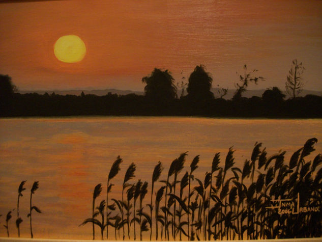 Atardecer en el Coto Doñana Oil Canvas Landscaping