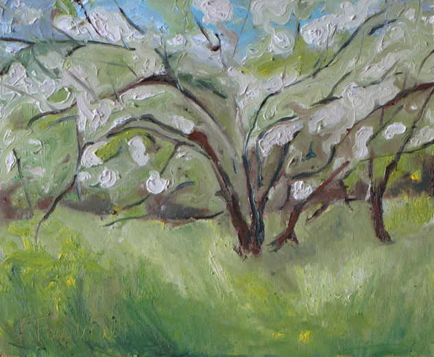 The White Tree Oil Panel Landscaping