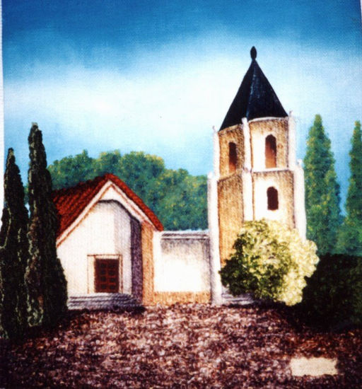 Iglesia Lienzo Paisaje