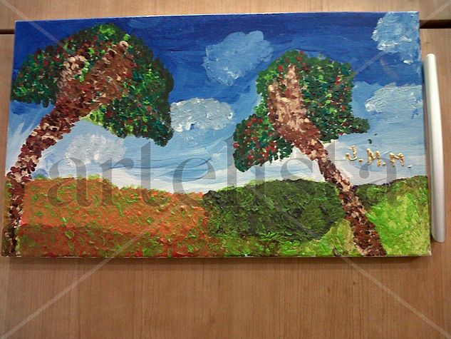 un pais escondido Acrylic Canvas Landscaping