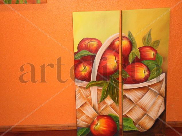 manzanas del huerto Oil Canvas Still Life Paintings