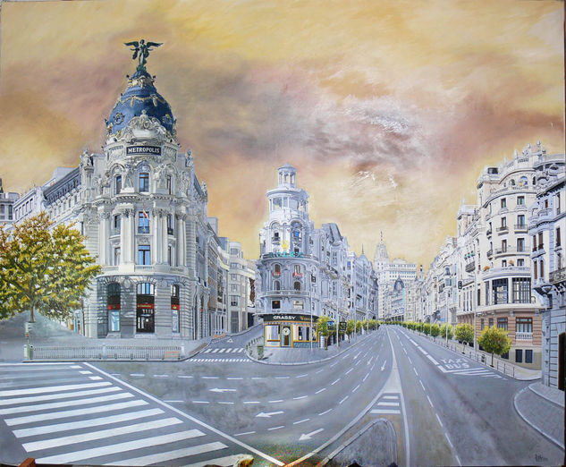 Edificio Metrópolis Acabado Oil Canvas Landscaping