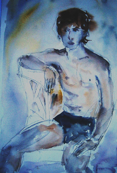 Retrato 2 Watercolour Paper Portrait