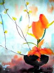 IKEBANA Watercolour Paper Floral Painting