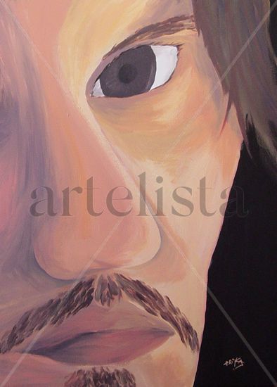 Rostro hombre Acrylic Canvas Portrait