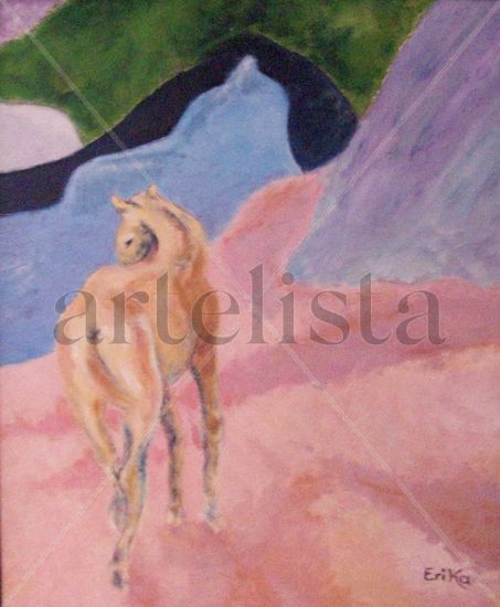 Potro de colores Oil Canvas Animals