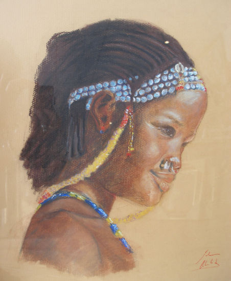 Dulzura Pastel Paper Figure Painting