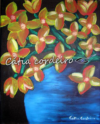 flor 1 Oil Canvas Floral Painting