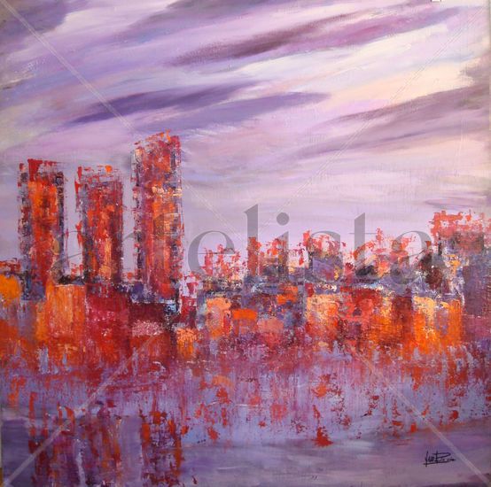 Una ciudad cualquiera Acrylic Canvas Others