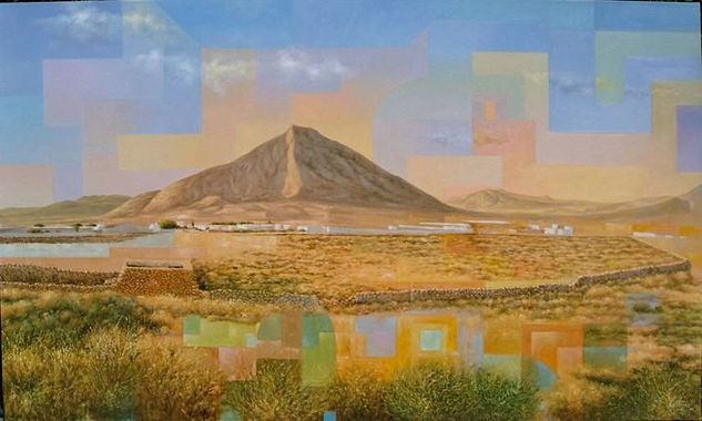 Geometria en Tindaya Oil Canvas Landscaping