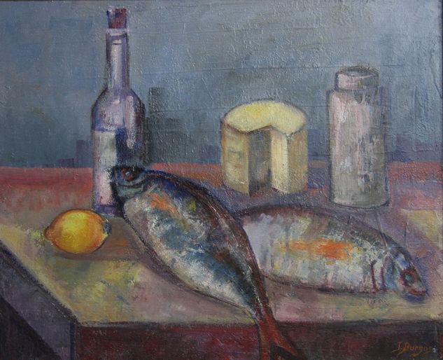 DOS BESUGOS Oil Canvas Still Life Paintings