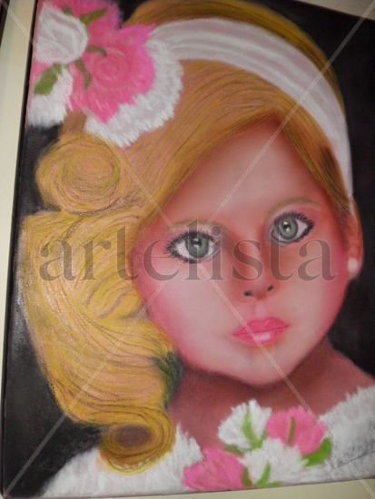 Bella Niña Pastel Canvas Portrait