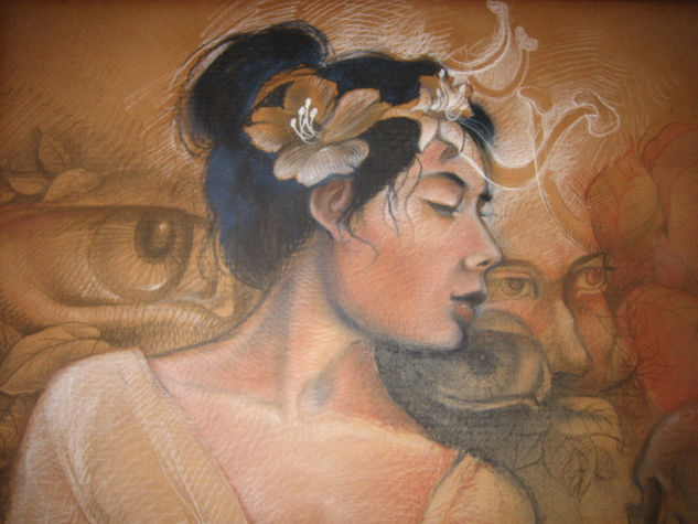 "reflexión: vida-belleza-muerte" Pastel Cartulina Figura