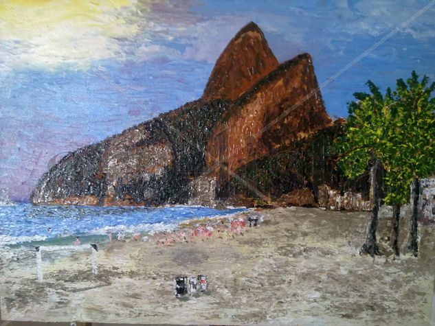 Tarde de inverno em ipanema Acrylic Canvas Landscaping