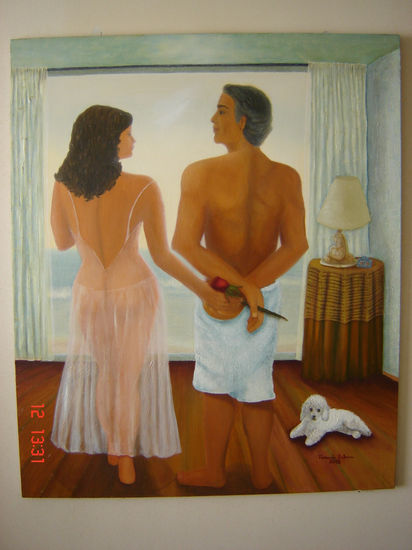 Cómplices en el amor. Oil Canvas Nude Paintings