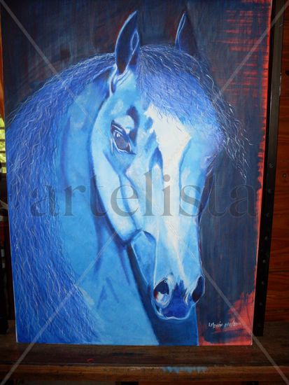 Caballo Azul Oil Canvas Animals