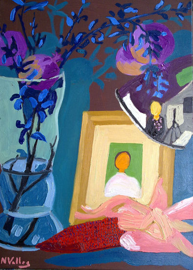 Me gusta mi estudio Oil Panel Still Life Paintings