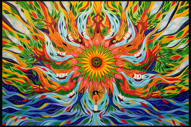 Mandala de la Esperanza Oil Canvas Landscaping