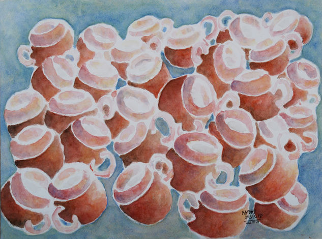 Buñuelos Watercolour Card Figure Painting