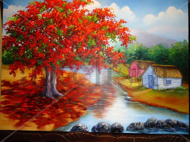 Framboyan Oil Canvas Landscaping