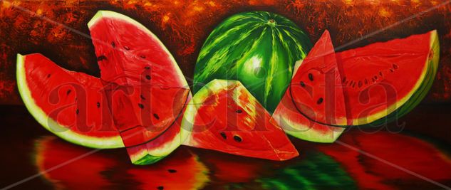 cristal de sandias Oil Canvas Still Life Paintings