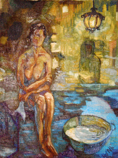 Cuarenta. Oil Canvas Figure Painting